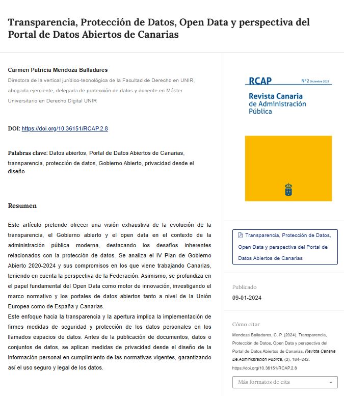 Artículo Revista RCAP — Patricia Mendoza